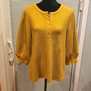 Time and Tru Mustard Button Down Shirt